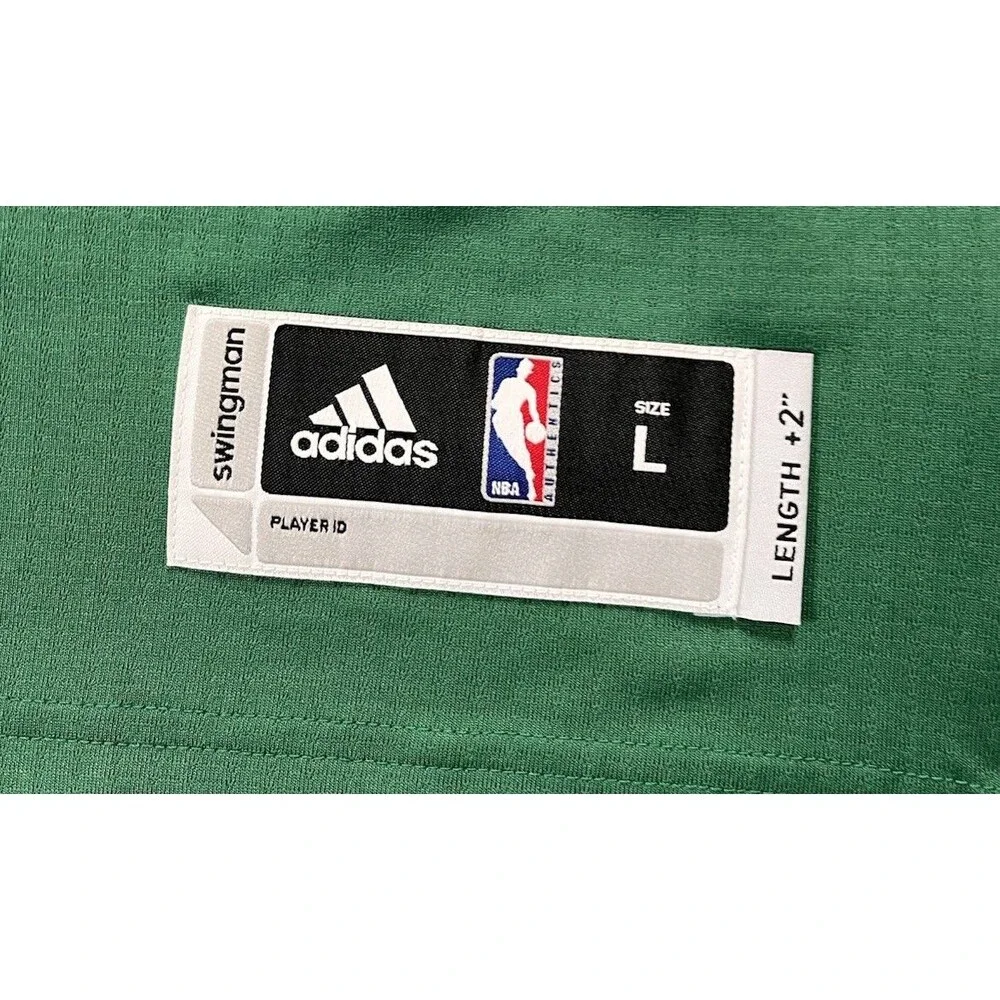 Adidas Swingman Green NBA Isaiah Thomas Boston Celtics Away Jersey L +2 Length
